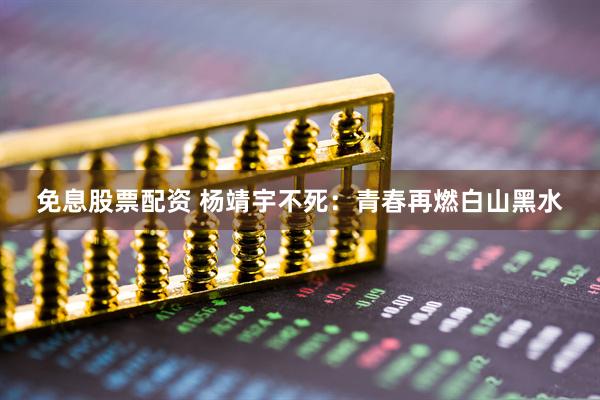 免息股票配资 杨靖宇不死：青春再燃白山黑水